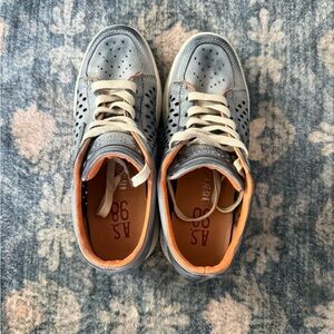 A.S.98 Gray and Cream Women's Sneakers